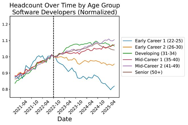 锤：00后20%初级IT岗蒸发AI失业潮来了不朽情缘网站Hinton神预言！斯坦福惊人实(图16)