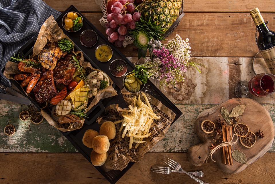 Variety of Asian food